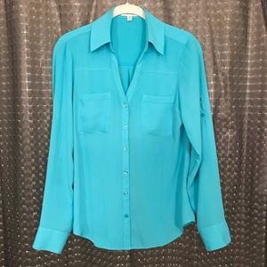 Express Teal Portofino Shirt
